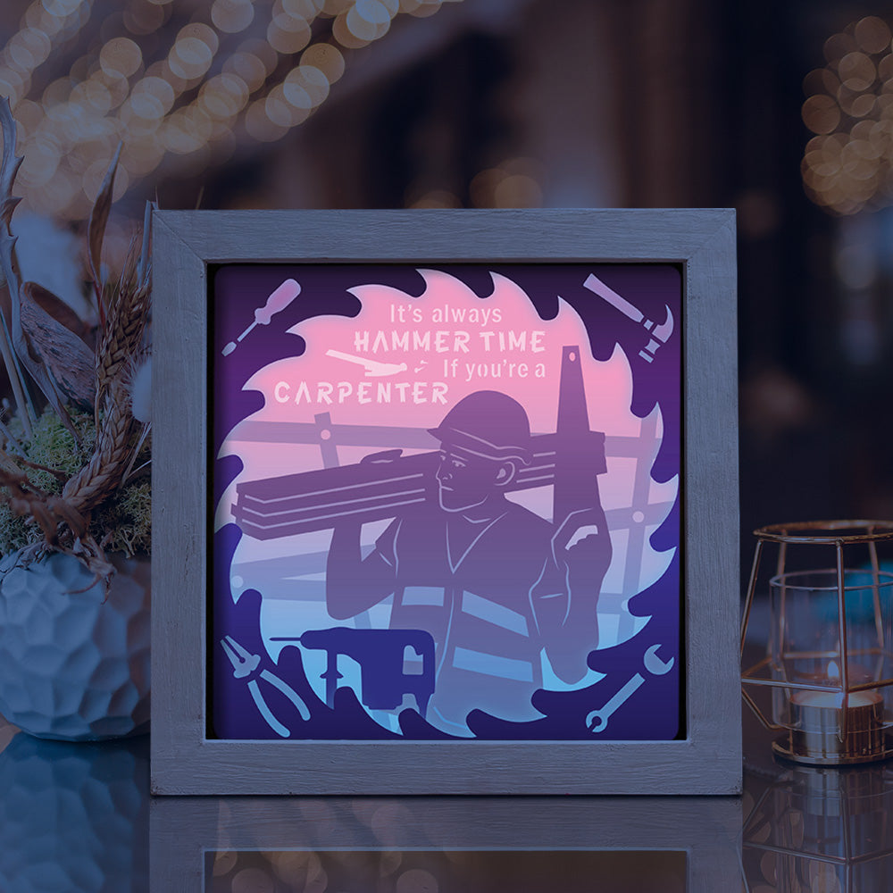 Carpenter 1 – 3D Lightbox SVG File for Cricut & Silhouette