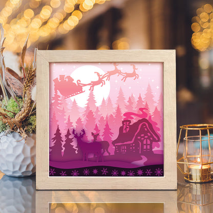 Santa Cabin 2 – 3D Lightbox SVG File for Cricut & Silhouette