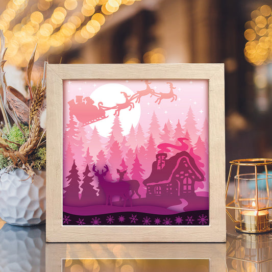 Santa Cabin 2 – 3D Lightbox SVG File for Cricut & Silhouette
