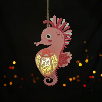 Seahorse 2 – 3D Lantern SVG File for Cricut & Silhouette