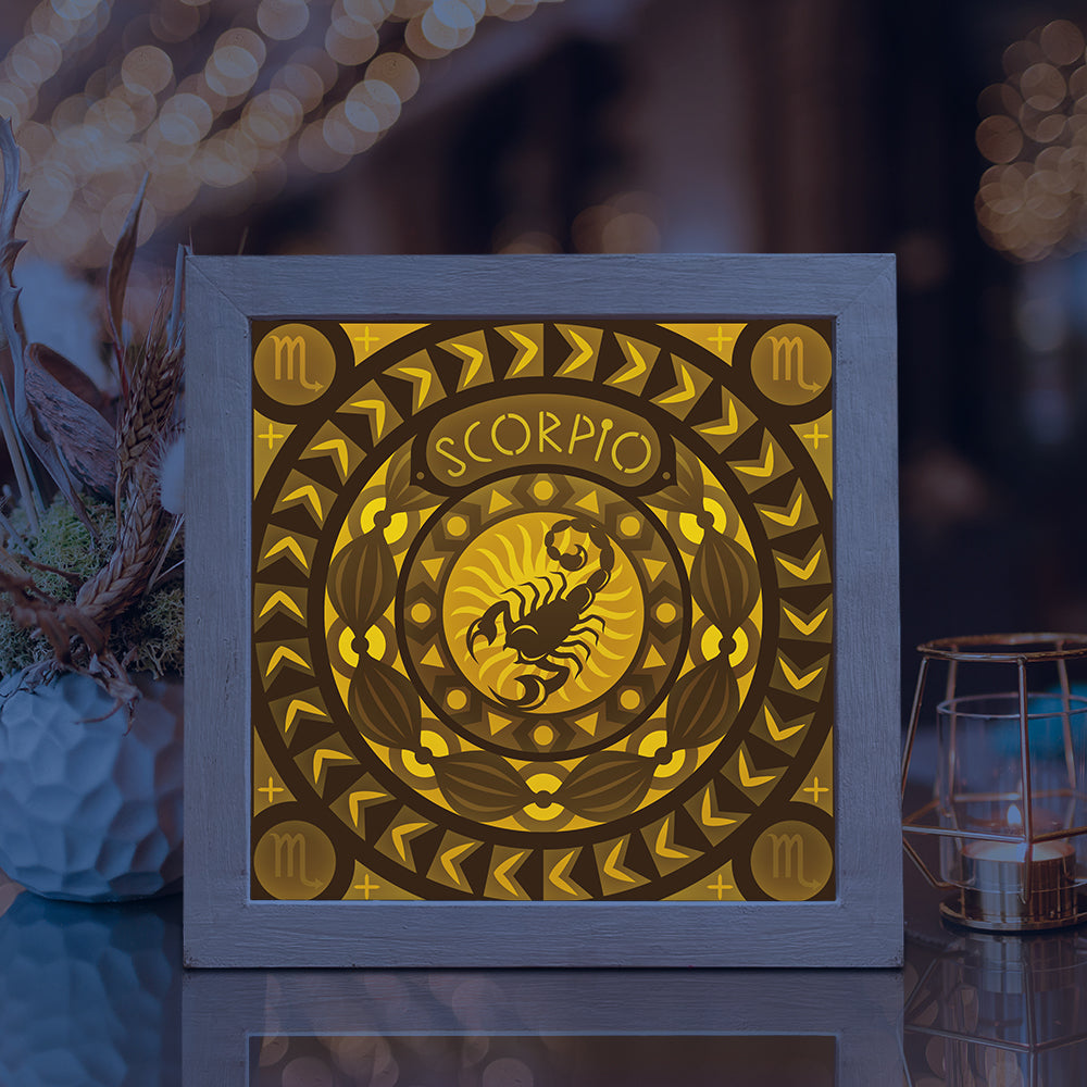 Scorpio – 3D Lightbox SVG File for Cricut & Silhouette