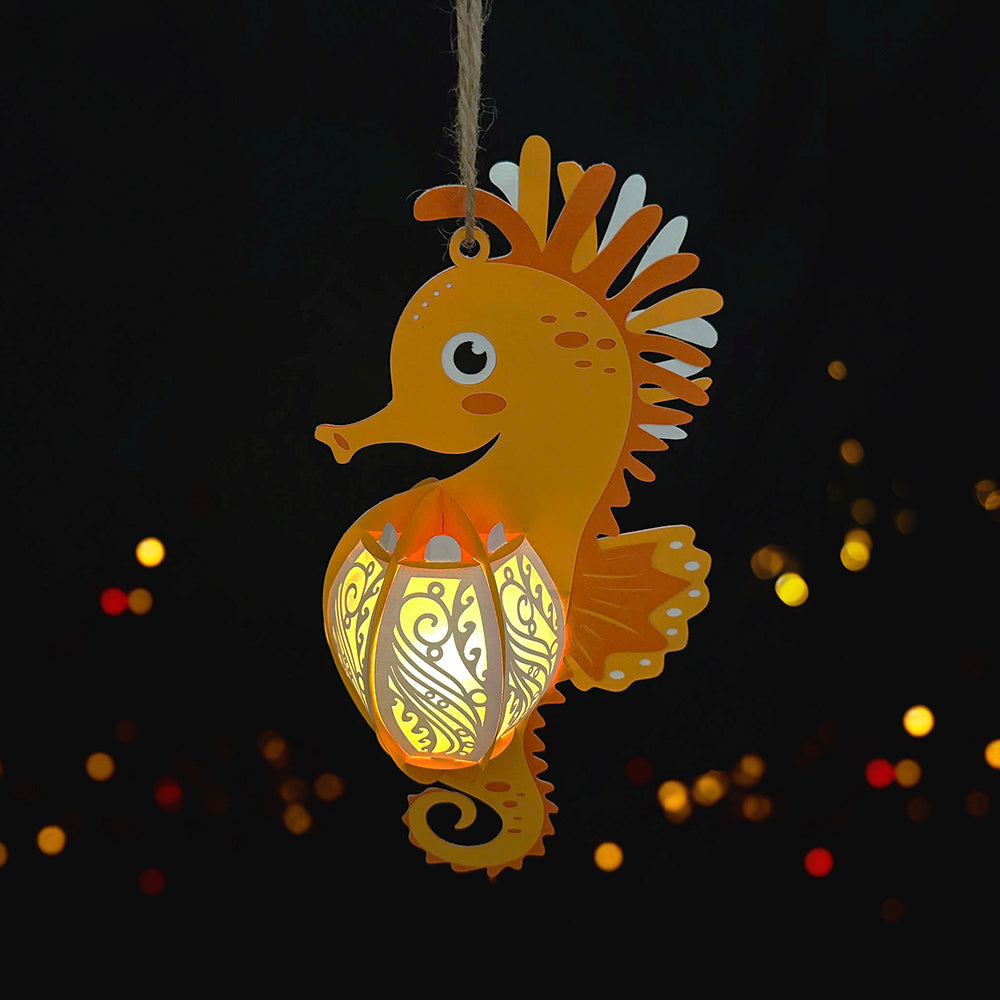 Seahorse 3 – 3D Lantern SVG File for Cricut & Silhouette