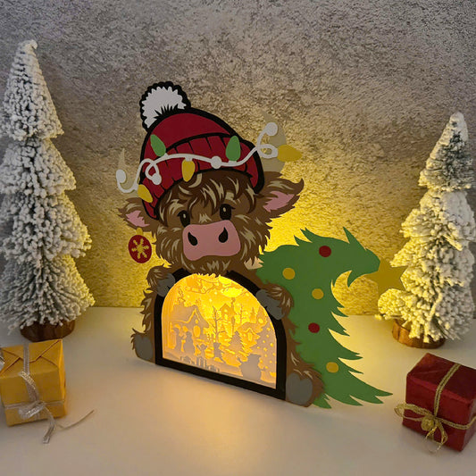 Highland Cow – 3D Box SVG File for Cricut & Silhouette