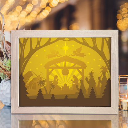 Merry Christmas 14 – 3D Lightbox SVG File for Cricut & Silhouette