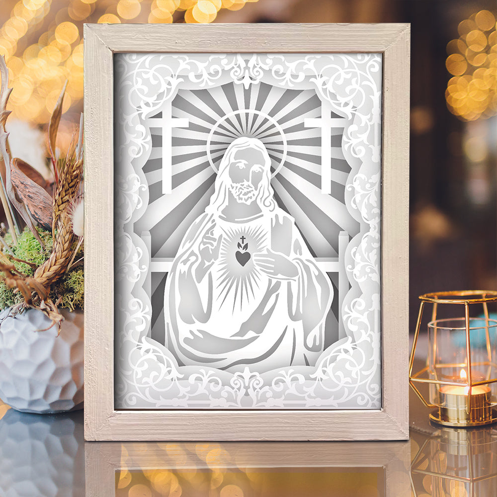 Jesus 6 – 3D Lightbox SVG File for Cricut & Silhouette