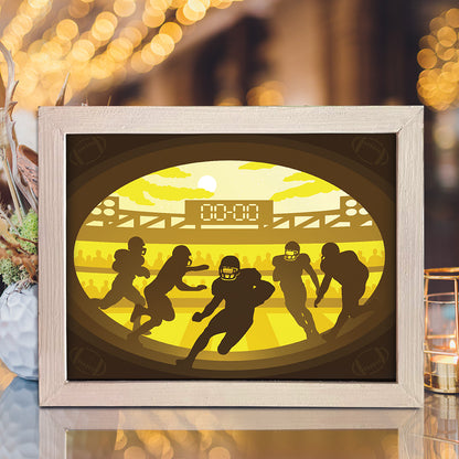 American Football 1 – 3D Lightbox SVG File for Cricut & Silhouette