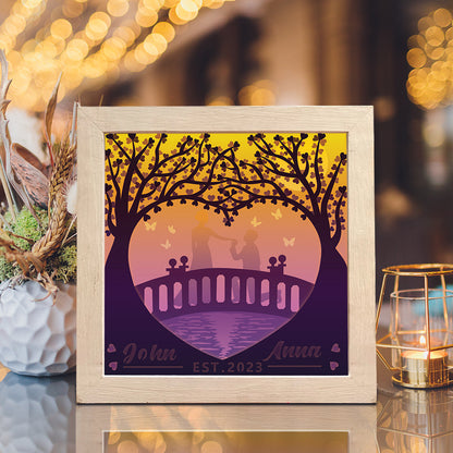 Customizable Love Trees – 3D Lightbox SVG File for Cricut & Silhouette