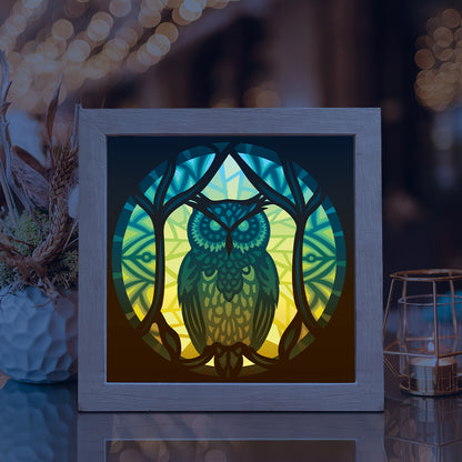 Owl 2 – 3D Lightbox SVG File for Cricut & Silhouette
