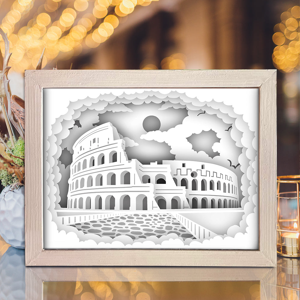Colosseum 1 – 3D Lightbox SVG File for Cricut & Silhouette