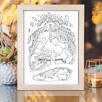 Jesus 1 – 3D Lightbox SVG File for Cricut & Silhouette