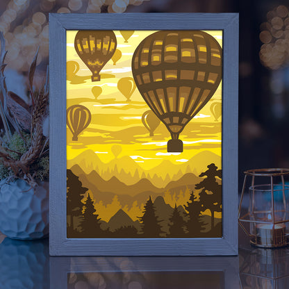 Air Balloon – 3D Lightbox SVG File for Cricut & Silhouette