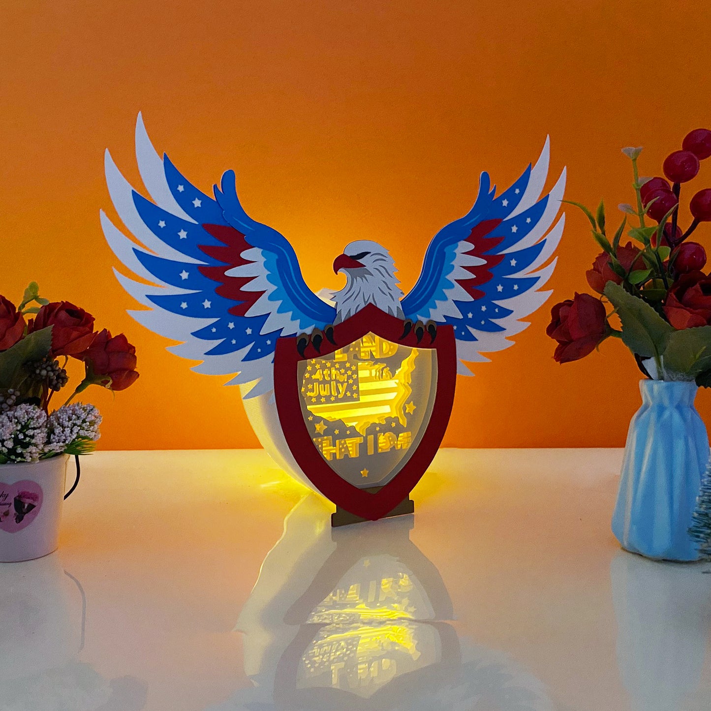 4th Of July 2 – 3D USA Eagle Box File - Cricut File - VEKTOR KRAFT