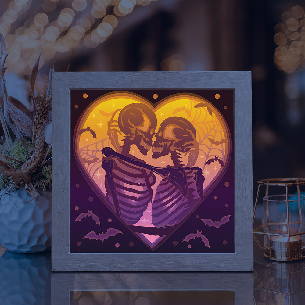 Skeletons – 3D Lightbox SVG File for Cricut & Silhouette