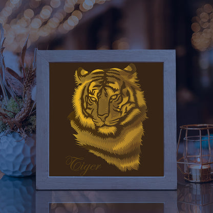 Tiger 1 Square – 3D Lightbox SVG File for Cricut & Silhouette