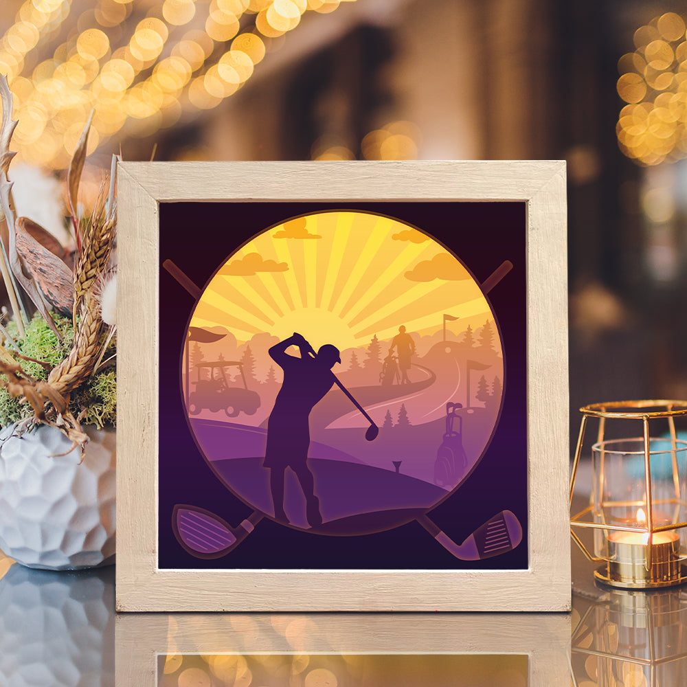 Golf 1 – 3D Lightbox SVG File for Cricut & Silhouette