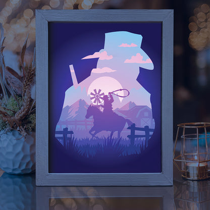 Cowboy 1 – 3D Lightbox SVG File for Cricut & Silhouette