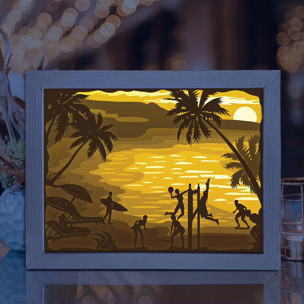 Seaside 1 – 3D Lightbox SVG File for Cricut & Silhouette