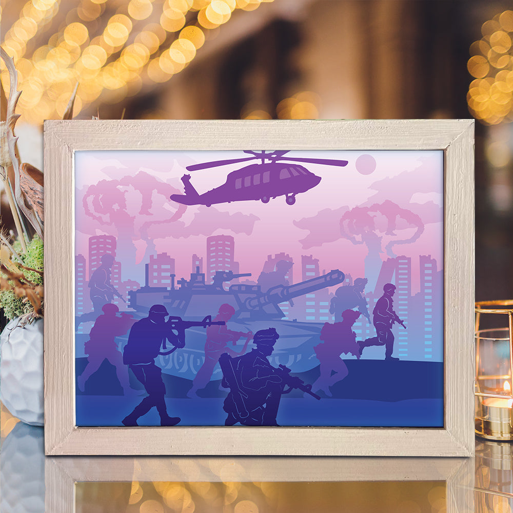 US Army – 3D Lightbox SVG File for Cricut & Silhouette