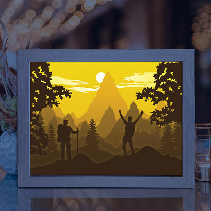 Hike A Mountain 1 – 3D Lightbox SVG File for Cricut & Silhouette