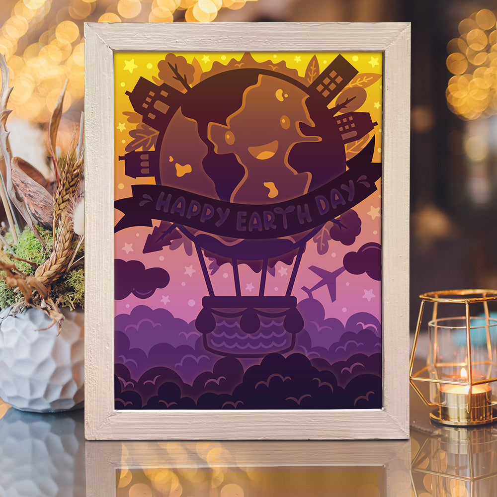 Earth Day 3 – 3D Lightbox SVG File for Cricut & Silhouette