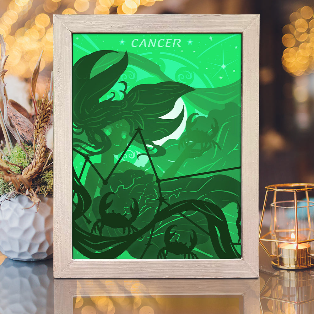 Zodiac Cancer – 3D Lightbox SVG File for Cricut & Silhouette