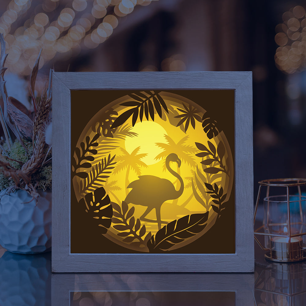 Tropical – 3D Lightbox SVG File for Cricut & Silhouette