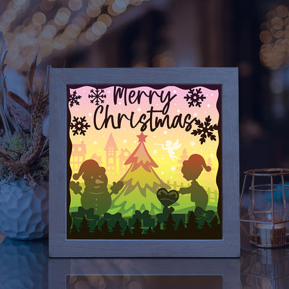 Merry Christmas 19 – 3D Lightbox SVG File for Cricut & Silhouette