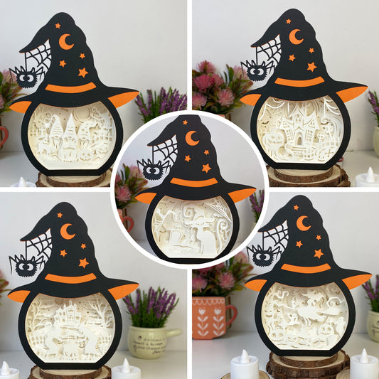 Pack 5 Halloween – 3D Witch Hat Box File - Cricut File - VEKTOR KRAFT