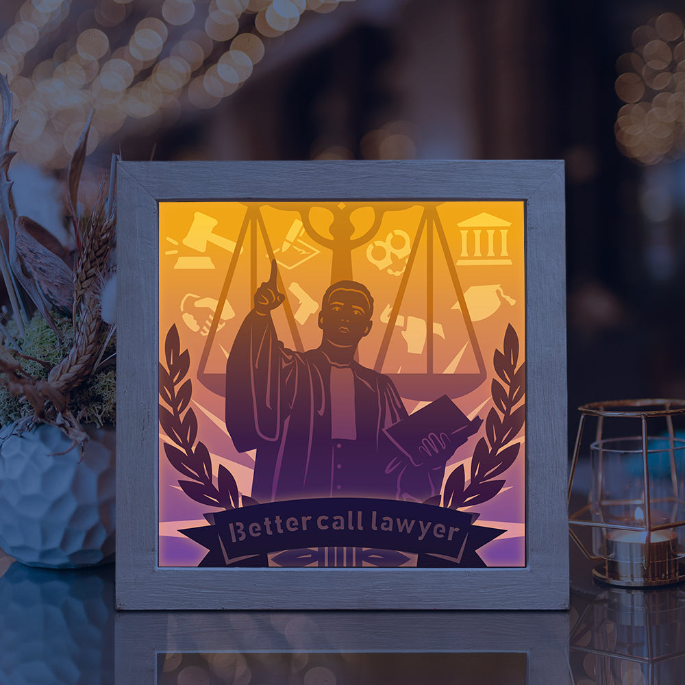 Lawyer – 3D Lightbox SVG File for Cricut & Silhouette