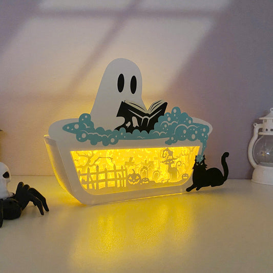 Chilling Ghost – 3D Box SVG File for Cricut & Silhouette