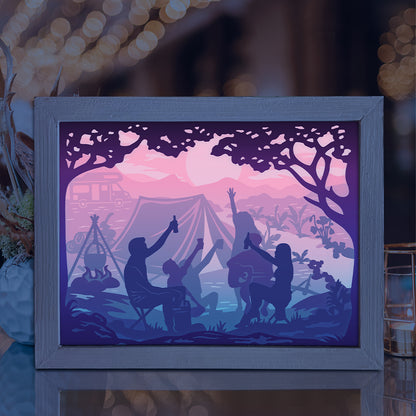 Camping 2 – 3D Lightbox SVG File for Cricut & Silhouette
