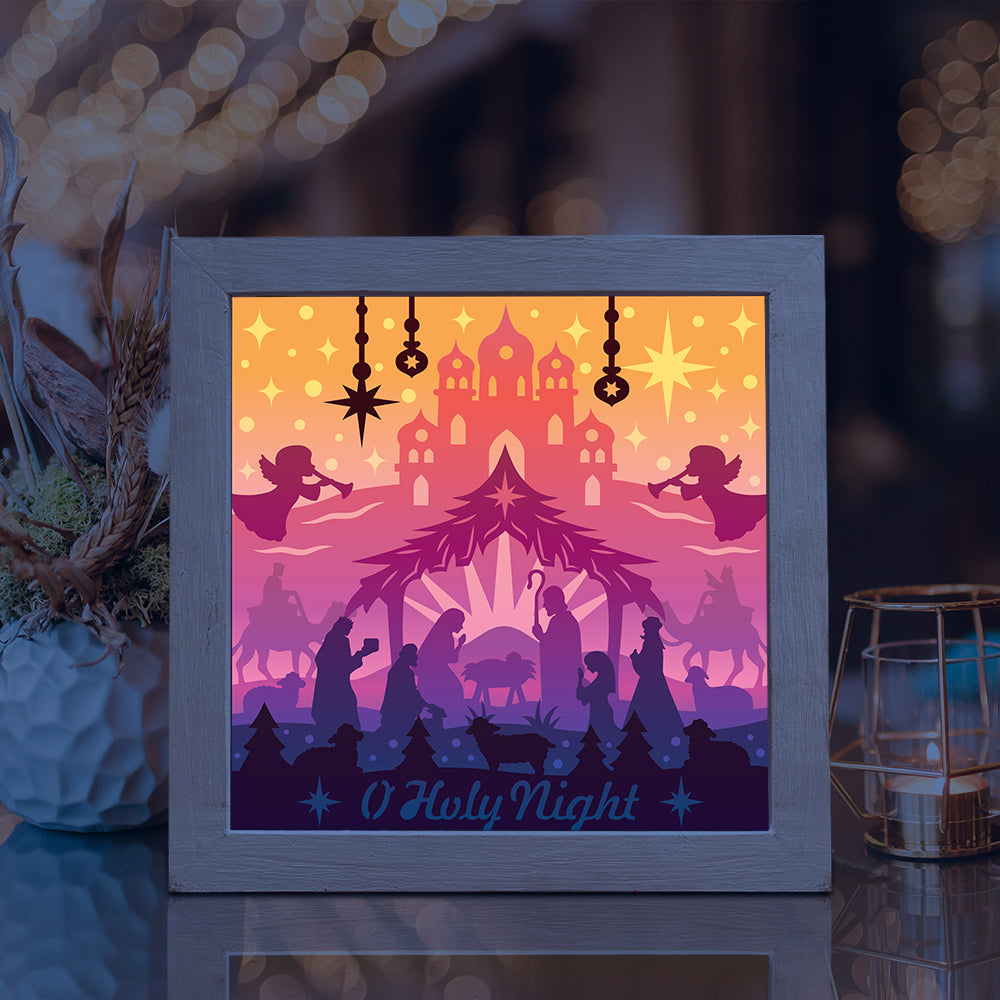 Nativity Scene 4 – 3D Lightbox SVG File for Cricut & Silhouette