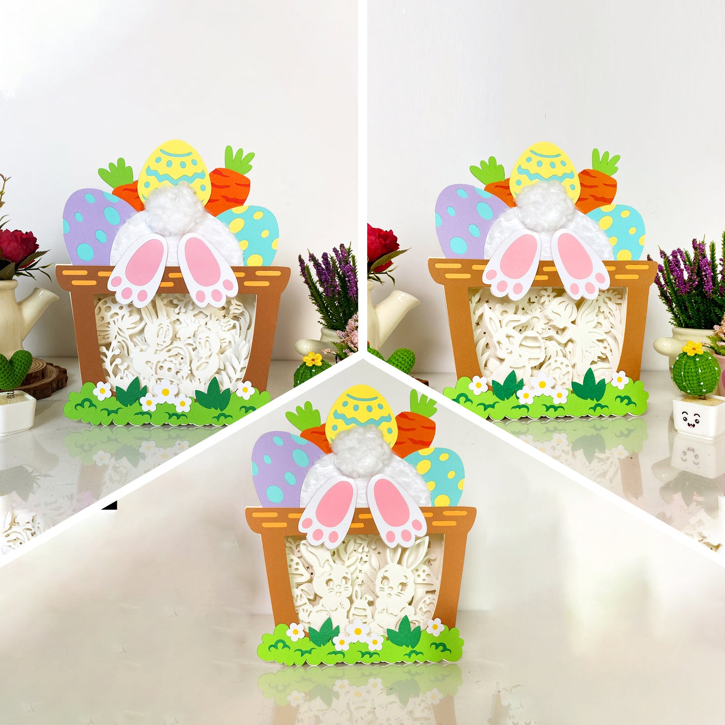 Pack 3 Easter Bunny – 3D Easter Basket Box File - Cricut File - VEKTOR KRAFT