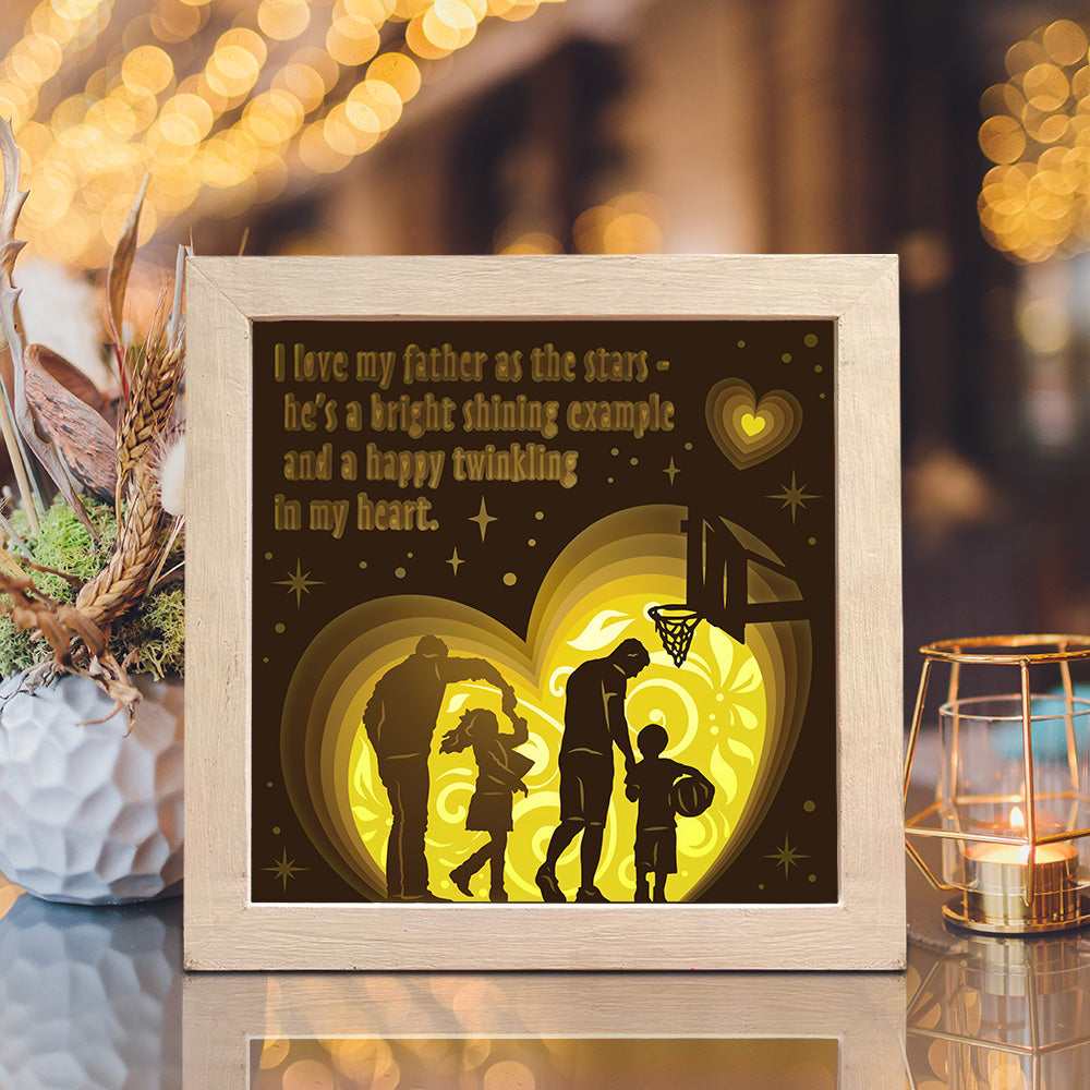 Happy Father's Day 7 - 3D Father Papercut Lightbox File - Cricut File - VEKTOR KRAFT