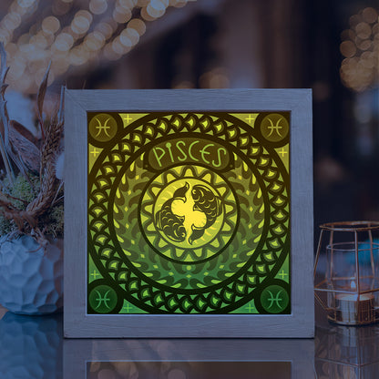 Pisces – 3D Lightbox SVG File for Cricut & Silhouette