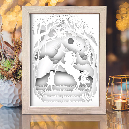 Unicorn 1 - 3D Animal Papercut Lightbox File - Cricut File - VEKTOR KRAFT