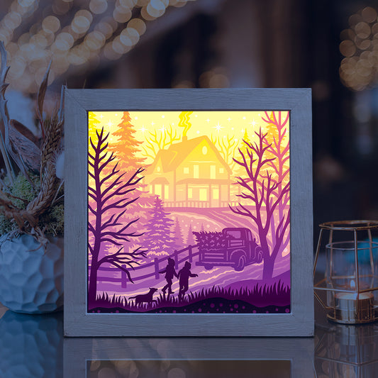 Christmas In The Forest 1 – 3D Lightbox SVG File for Cricut & Silhouette