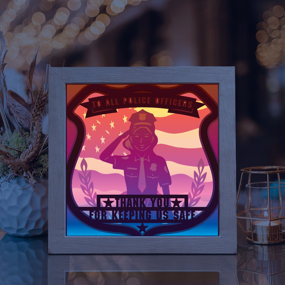 Police Office 2 – 3D Lightbox SVG File for Cricut & Silhouette