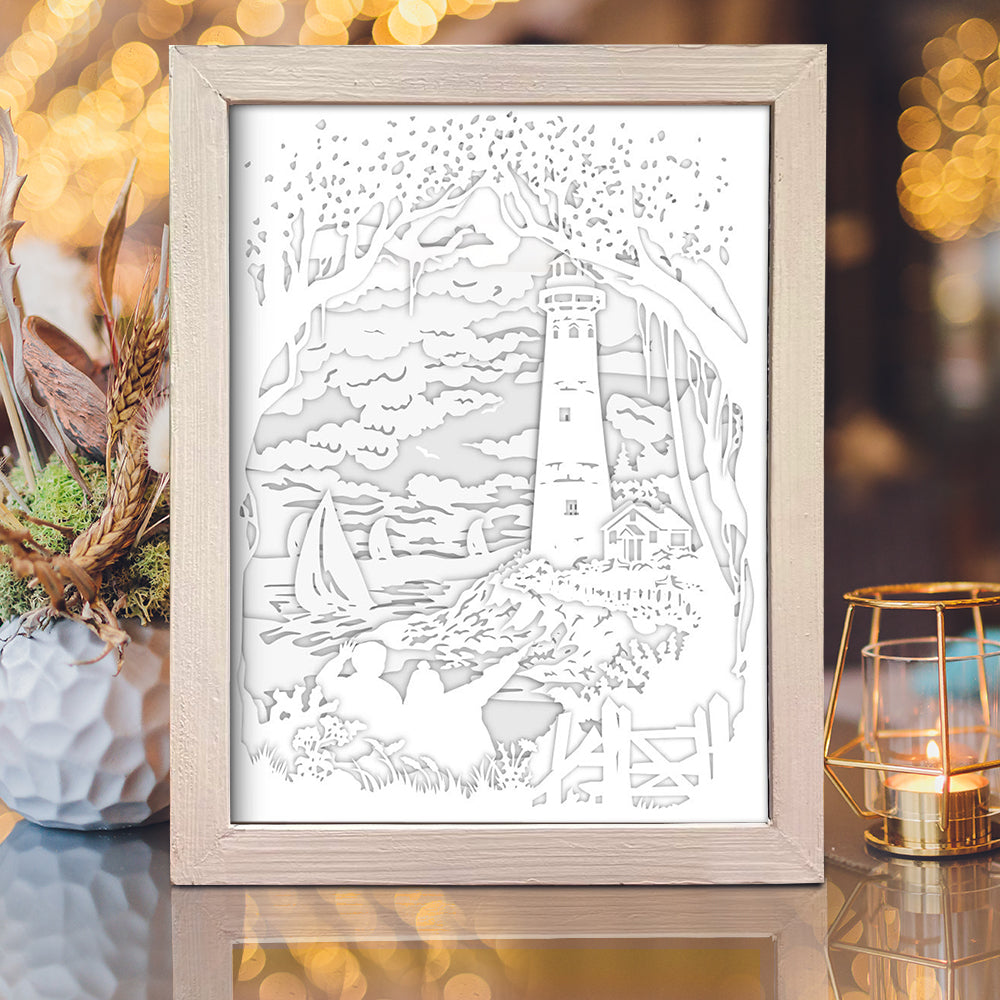 Lighthouse 2 – 3D Lightbox SVG File for Cricut & Silhouette