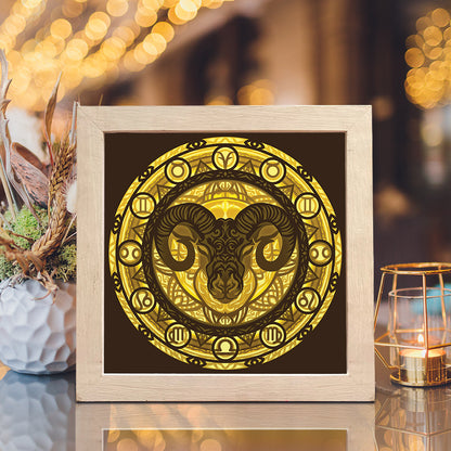 Aries Mandala – 3D Lightbox SVG File for Cricut & Silhouette