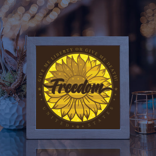 4th Of July Freedom - 3D Special Occasions Papercut Lightbox File - Cricut File - VEKTOR KRAFT