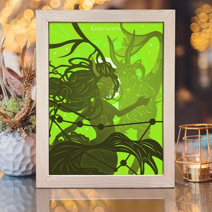 Zodiac Capricorn – 3D Lightbox SVG File for Cricut & Silhouette