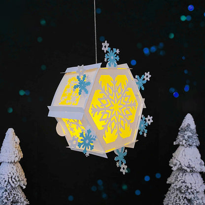 Snowflake - 3D Hexagonal Lantern File - Cricut File  - VEKTOR KRAFT