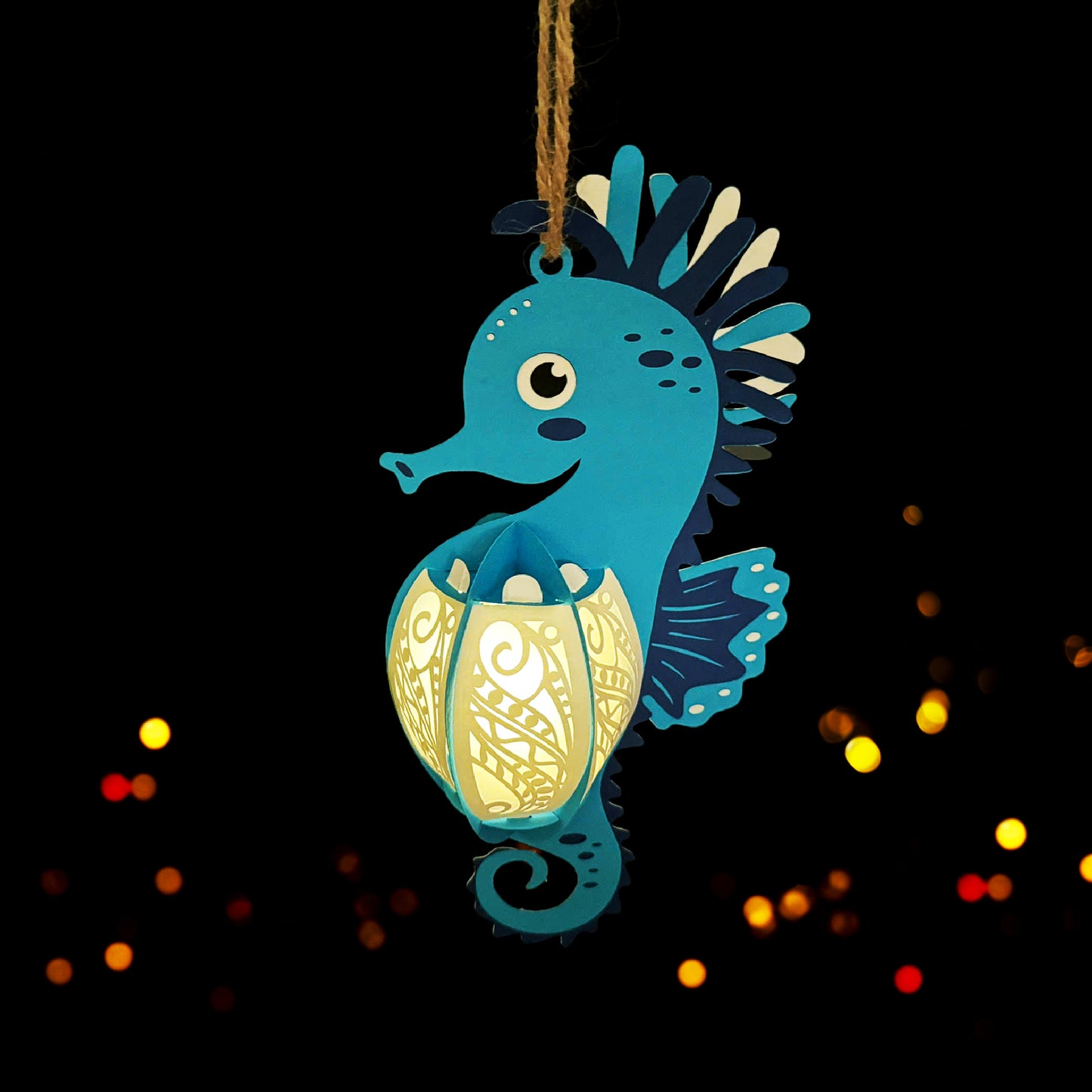 Seahorse 1 – 3D Lantern SVG File for Cricut & Silhouette