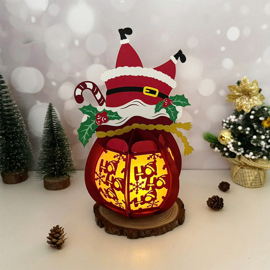 Santa Gift Bag 1 - 3D Christmas Lantern File - Cricut File  - VEKTOR KRAFT