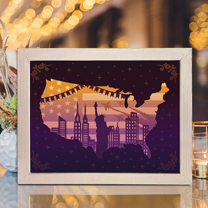 Patriotic - 3D Special Occasions Papercut Lightbox File - Cricut File - VEKTOR KRAFT