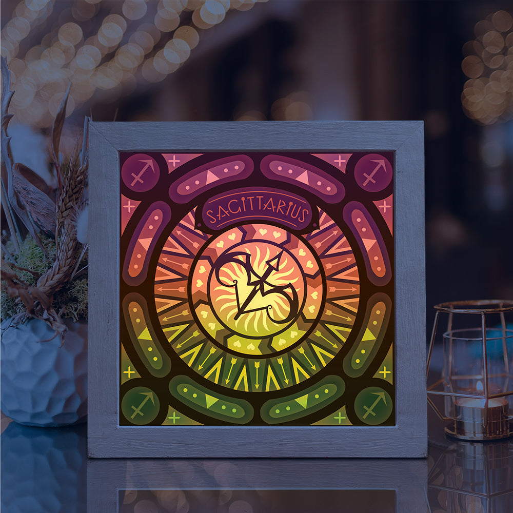 Sagittarius – 3D Lightbox SVG File for Cricut & Silhouette