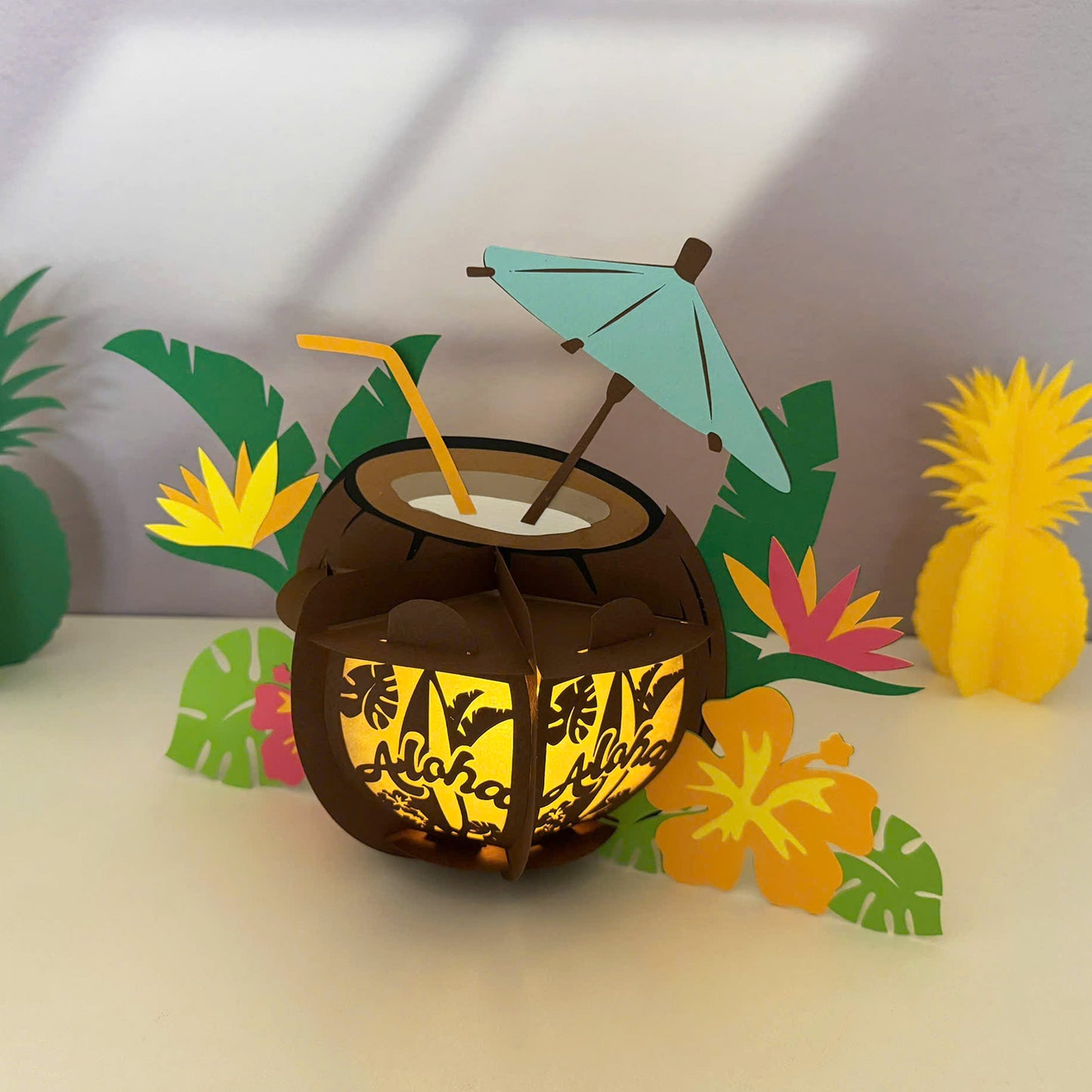 Coconut - 3D Lantern File - Cricut File  - VEKTOR KRAFT