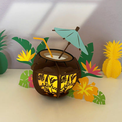 Coconut - 3D Lantern File - Cricut File  - VEKTOR KRAFT