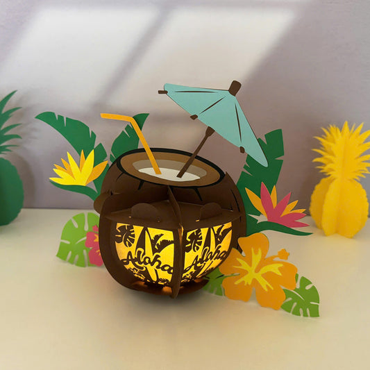 Coconut - 3D Lantern File - Cricut File  - VEKTOR KRAFT